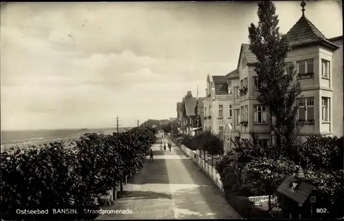 Ak Ostseebad Bansin Heringsdorf auf Usedom, Strandpromenade, Villen