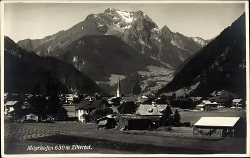 Ak Mayrhofen in Tirol, Ortschaft mit Landschaftsblick