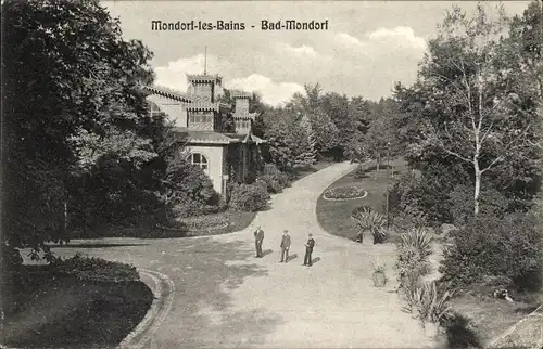 Ak Mondorf les Bains Bad Mondorf Luxemburg, Kurhaus vom Garten aus gesehen 
