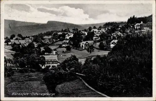 Ak Bärenfels Altenberg im Erzgebirge, Blick auf den Ort mit Umgebung