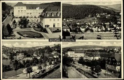 Ak Oberschlema Bad Schlema im Erzgebirge Sachsen, Kurhotel, Hammerberg, Konzertplatz, Kurhaus