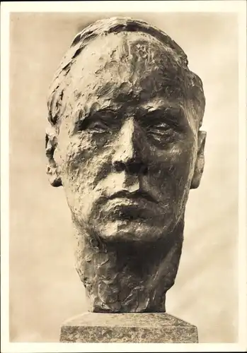 Ak Plastik von Georg Kolbe, Selbstbildnis 1925