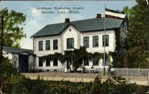 Ak Husbyries Husby in Schleswig Holstein, Gasthaus, Bes. Johs. Wöhlk
