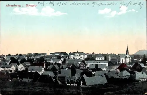 Ak Altenberg im Osterzgebirge, Teilansicht der Stadt