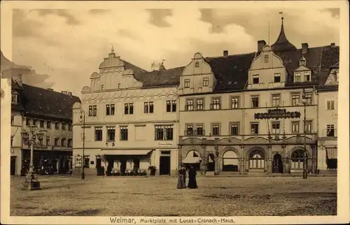 Ak Weimar in Thüringen, schöne Detailansicht