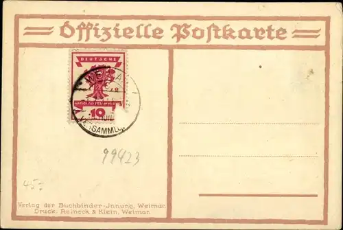 Ak Weimar in Thüringen, schöne Detailansicht