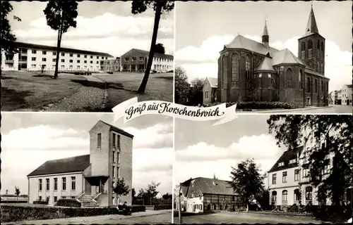 Ak Korschenbroich in Nordrhein Westfalen, Kirche, Stadtansichten