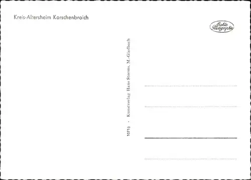 Ak Korschenbroich in Nordrhein Westfalen, Kreis Altersheim, Gartenanlage