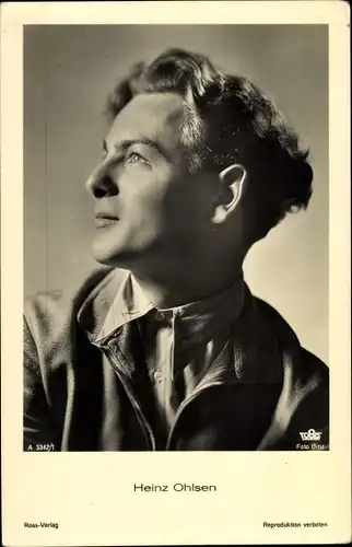 Ak Schauspieler Heinz Ohlsen, Portrait, Ross Verlag A 3342/1