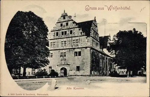 Ak Wolfenbüttel in Niedersachsen, Alte Kaserne, Außenansicht