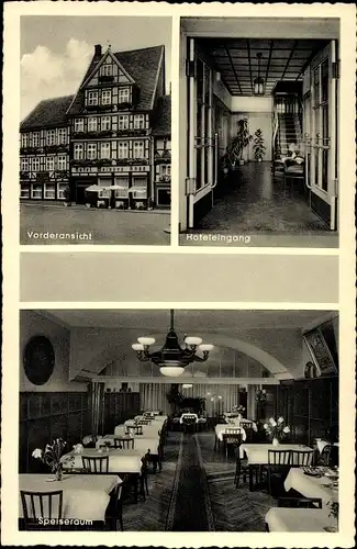 Ak Bad Gandersheim in Niedersachsen, Hotel Weißes Ross, Teilansichten, Speiseraum
