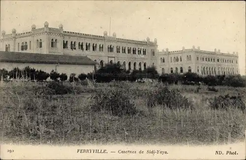 Ak Menzel Bourguiba Tunesien, Ferryville, Casernes de Sidi Yaya, Kaserne, Neurdein Frères 292