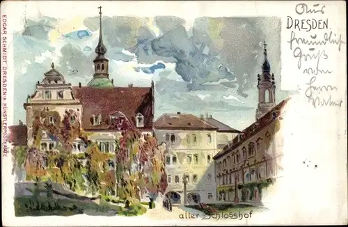 Litho Dresden Zentrum Altstadt, schöne Detailansicht