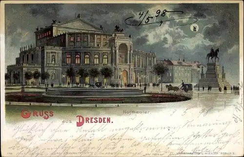 Litho Dresden Zentrum Altstadt, schöne Detailansicht