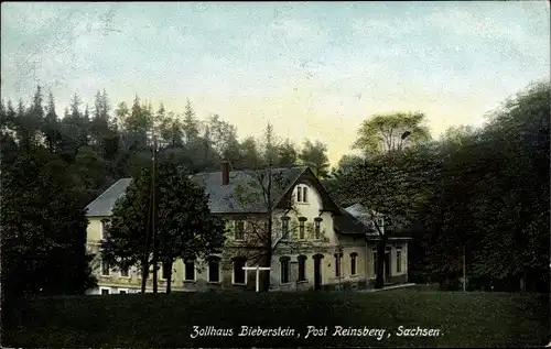 Ak Bieberstein Reinsberg im Kreis Mittelsachsen, Zollhaus Bieberstein, Gastwirtschaft