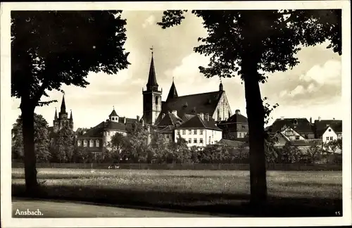 Ak Ansbach in Mittelfranken, schöne Detailansicht