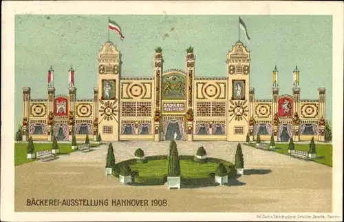 Litho Hannover in Niedersachsen, Bäckerei Ausstellung 1908