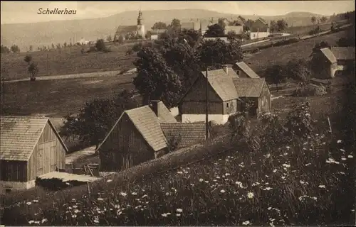 Ak Schellerhau Altenberg im Erzgebirge, Stadtansicht, Glockenturm