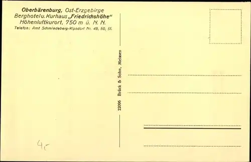 Ak Bärenburg Altenberg im Erzgebirge, Blick auf Ortschaft und Umgebung, Spazierweg