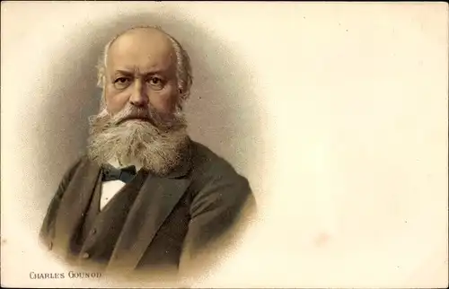 Litho Charles Gounod, Komponist, Portrait