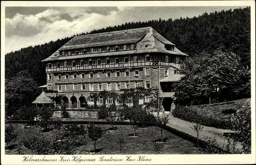 Ak Helmarshausen Bad Karlshafen Landkreis Kassel, Blick auf das Sanatorium Haus Kleine