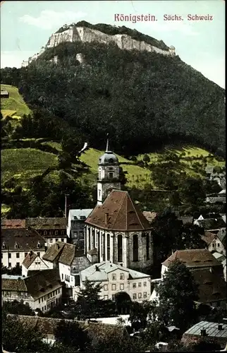 Ak Königstein an der Elbe, schöne Detailansicht