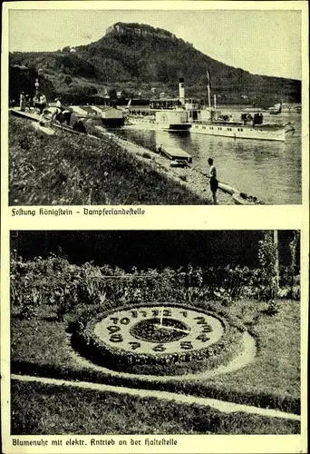 Ak Königstein an der Elbe, schöne Detailansicht