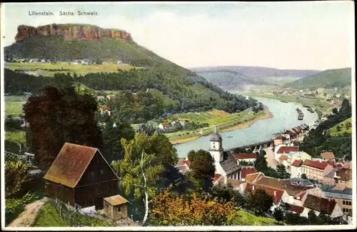 Ak Königstein an der Elbe, schöne Detailansicht