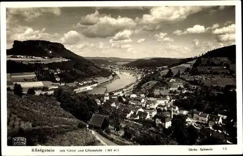 Ak Königstein an der Elbe, schöne Detailansicht