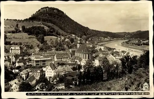 Ak Königstein an der Elbe, schöne Detailansicht