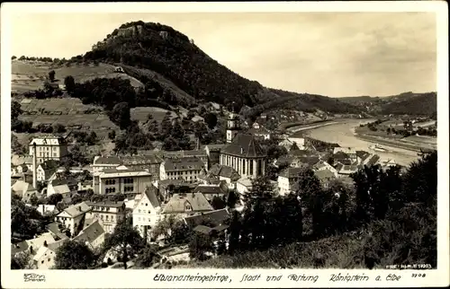 Ak Königstein an der Elbe, schöne Detailansicht