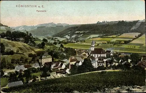 Ak Königstein an der Elbe, schöne Detailansicht