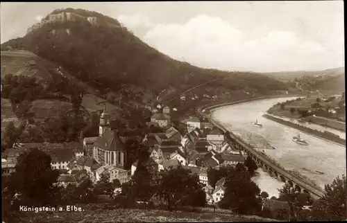 Ak Königstein an der Elbe, schöne Detailansicht