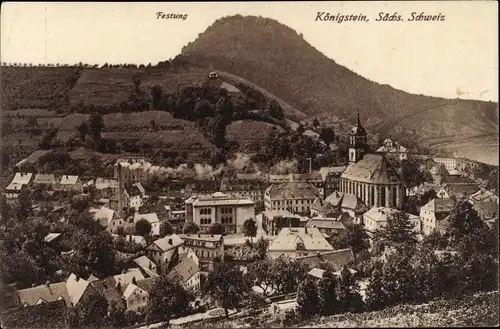 Ak Königstein an der Elbe, schöne Detailansicht