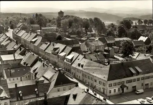 Ak Sayda im Erzgebirge, Blick auf den Ort, Häuser, Straße, Wasserturm