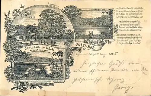 Vorläufer Litho Sielbeck Eutin in Ostholstein, Gasthaus zum Uglei, Inh. August Holzbach