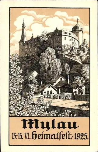 Künstler Ak Mylau Reichenbach im Vogtland, VI. Heimatfest 13-15. Juni 1925