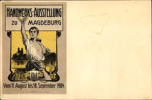 Litho Magdeburg in Sachsen Anhalt, Handwerksausstellung 11. August - 18. September 1904