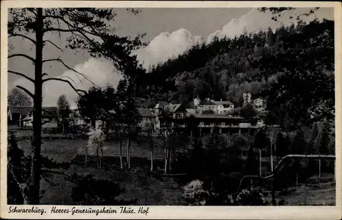 Ak Schwarzburg im Schwarzatal Thüringen, Blick auf das Heeres Genesungsheim Thüringer Hof