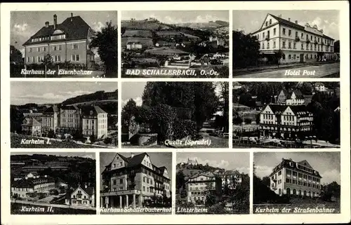 Ak Bad Schallerbach in Oberösterreich, schöne Detailansicht