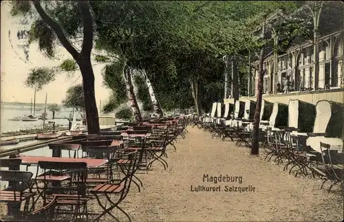 Ak Magdeburg in Sachsen Anhalt, schöne Detailansicht