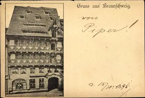 Vorläufer Ak Braunschweig in Niedersachsen, Altes Haus, Vorderansicht