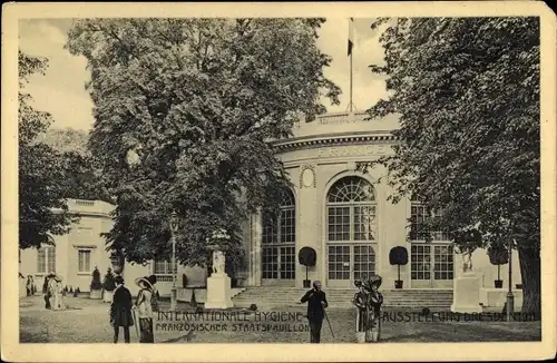 Ak Dresden Zentrum Altstadt, Hygiene Ausstellung, schöne Detailansicht