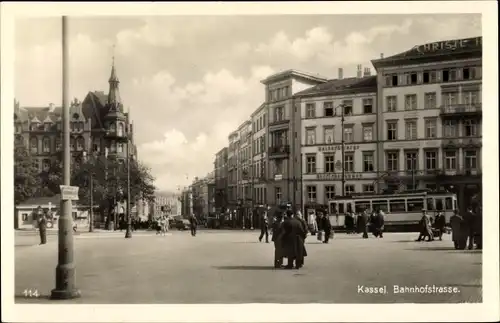 Ak Kassel in Hessen, Bahnhofstraße, Straßenpartie