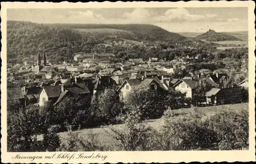 Ak Meiningen in Südthüringen, Blick auf den Ort mit Umgebung