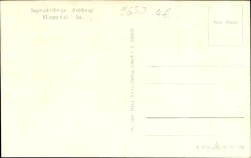 Ak Klingenthal im Vogtland Sachsen, Stadtansichten, Jugendherberge, DJH, Aschberg, Speisesaal