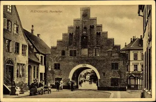 Ak Flensburg in Schleswig Holstein, schöne Detailansicht