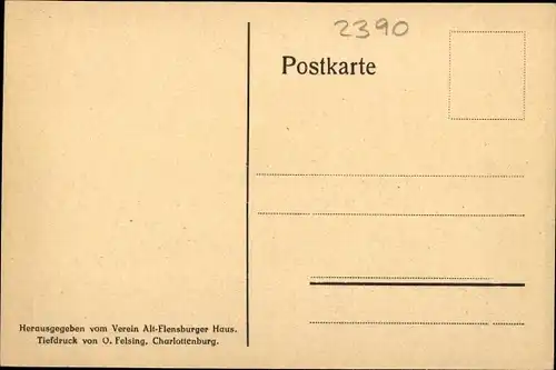 Ak Flensburg in Schleswig Holstein, schöne Detailansicht