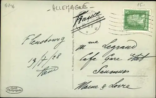 Ak Flensburg in Schleswig Holstein, schöne Detailansicht