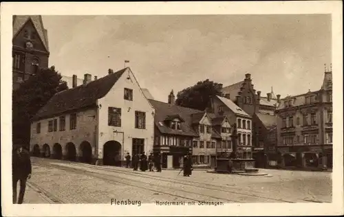 Ak Flensburg in Schleswig Holstein, schöne Detailansicht